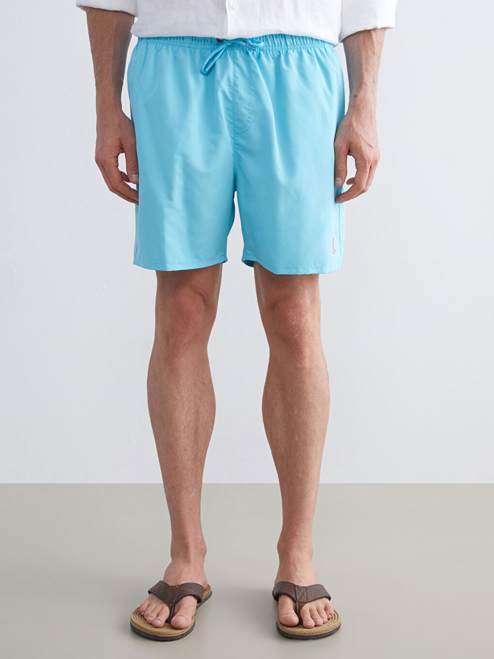 Short Length Basic Men's Swimming Shorts-2