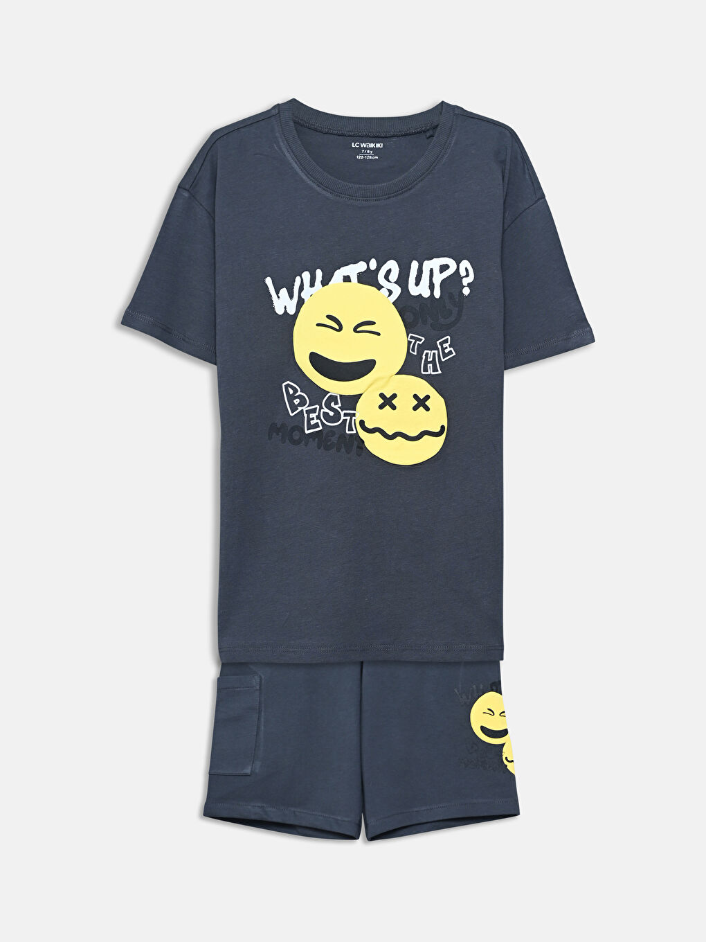 LCW Kids Baskılı Erkek Çocuk Tişört ve Şort 2'li -S5I713Z1-HEF