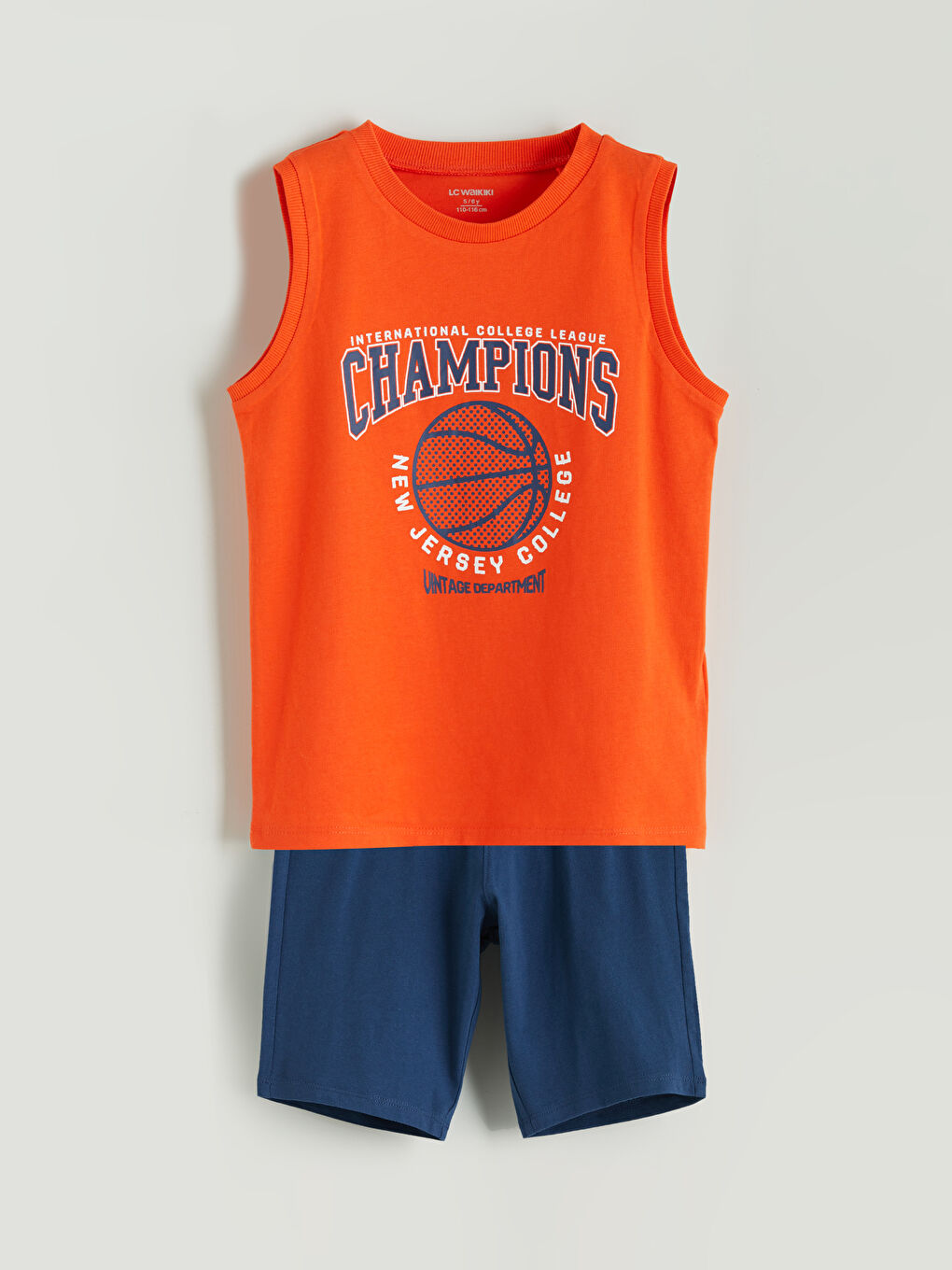 LCW Kids Baskılı Erkek Çocuk Atlet ve Şort 2'li -S5I737Z1-GRM