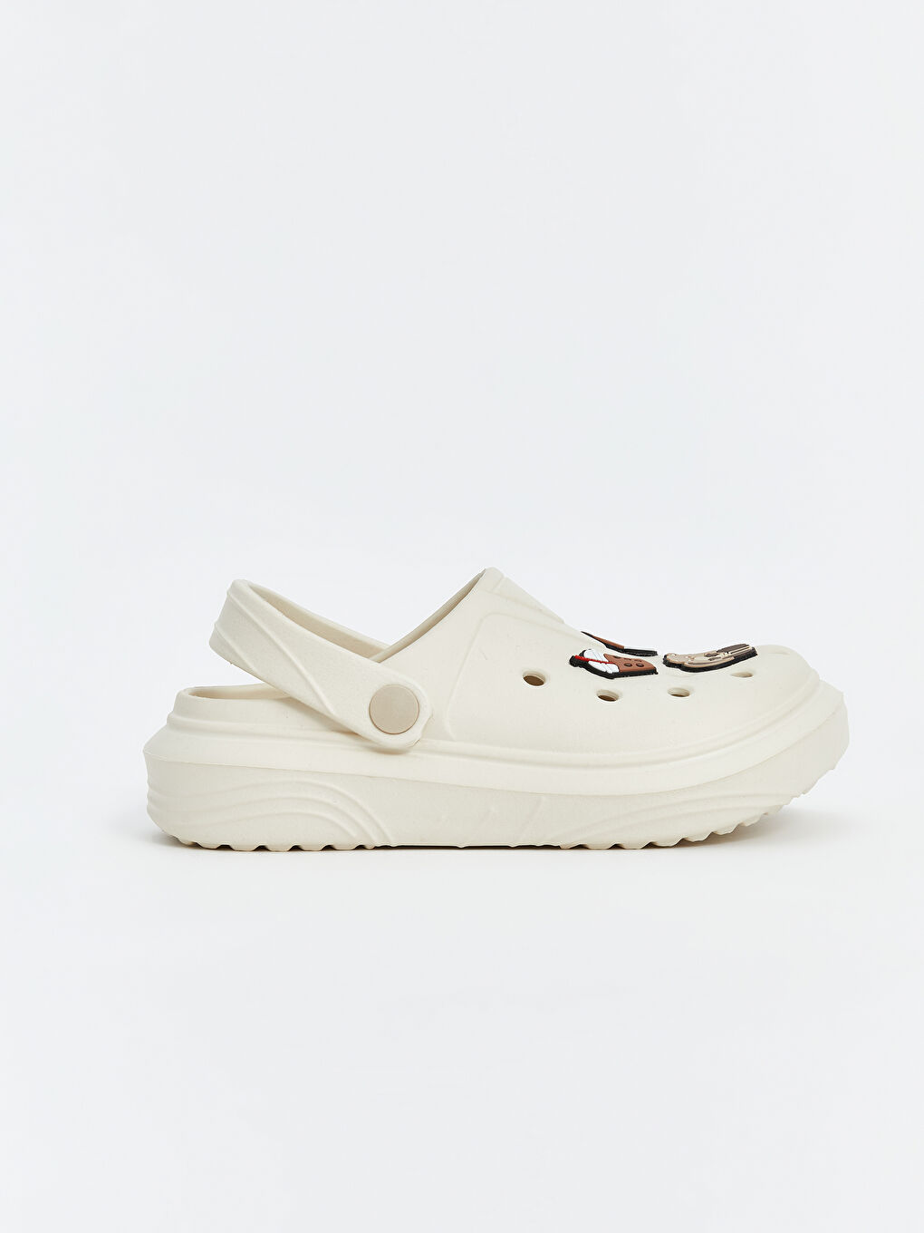 Bej Baskılı Kız Çocuk Plaj Sandaleti-1