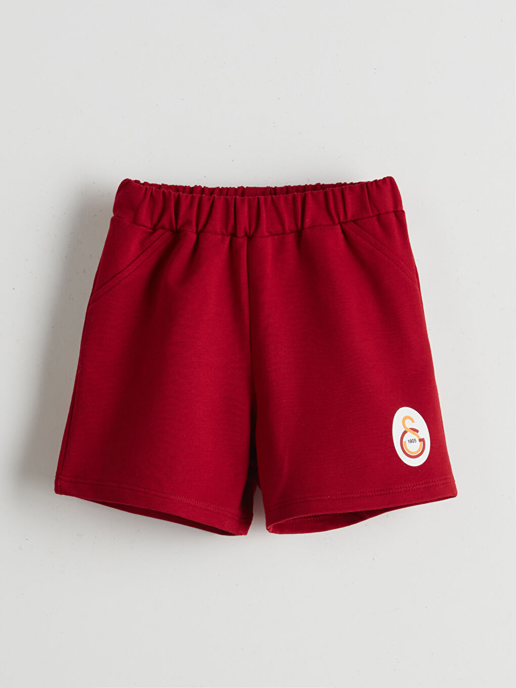 Kırmızı Beli Lastikli Galatasaray Baskılı Erkek Bebek Şort