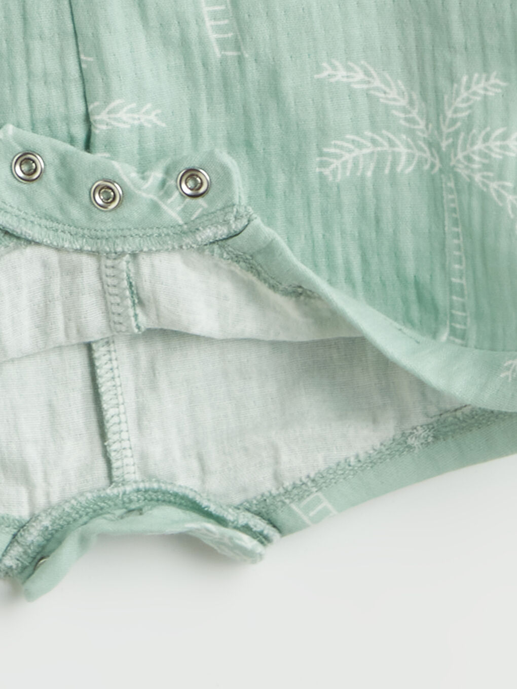 Crew Neck Baby Boys' Muslin Jumpsuit-1