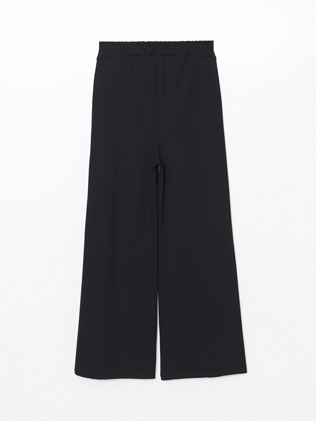 Siyah Beli Lastikli Geniş Paça Kadın Eşofman Altı-5