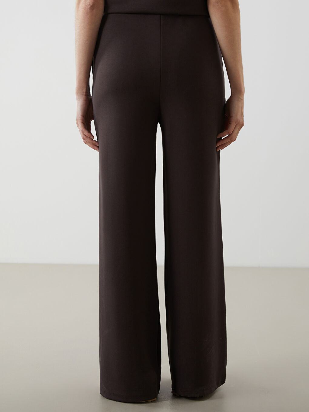 Women's Wide Leg Elastic Waist Tracksuit Bottom -S5I811Z8-HMK