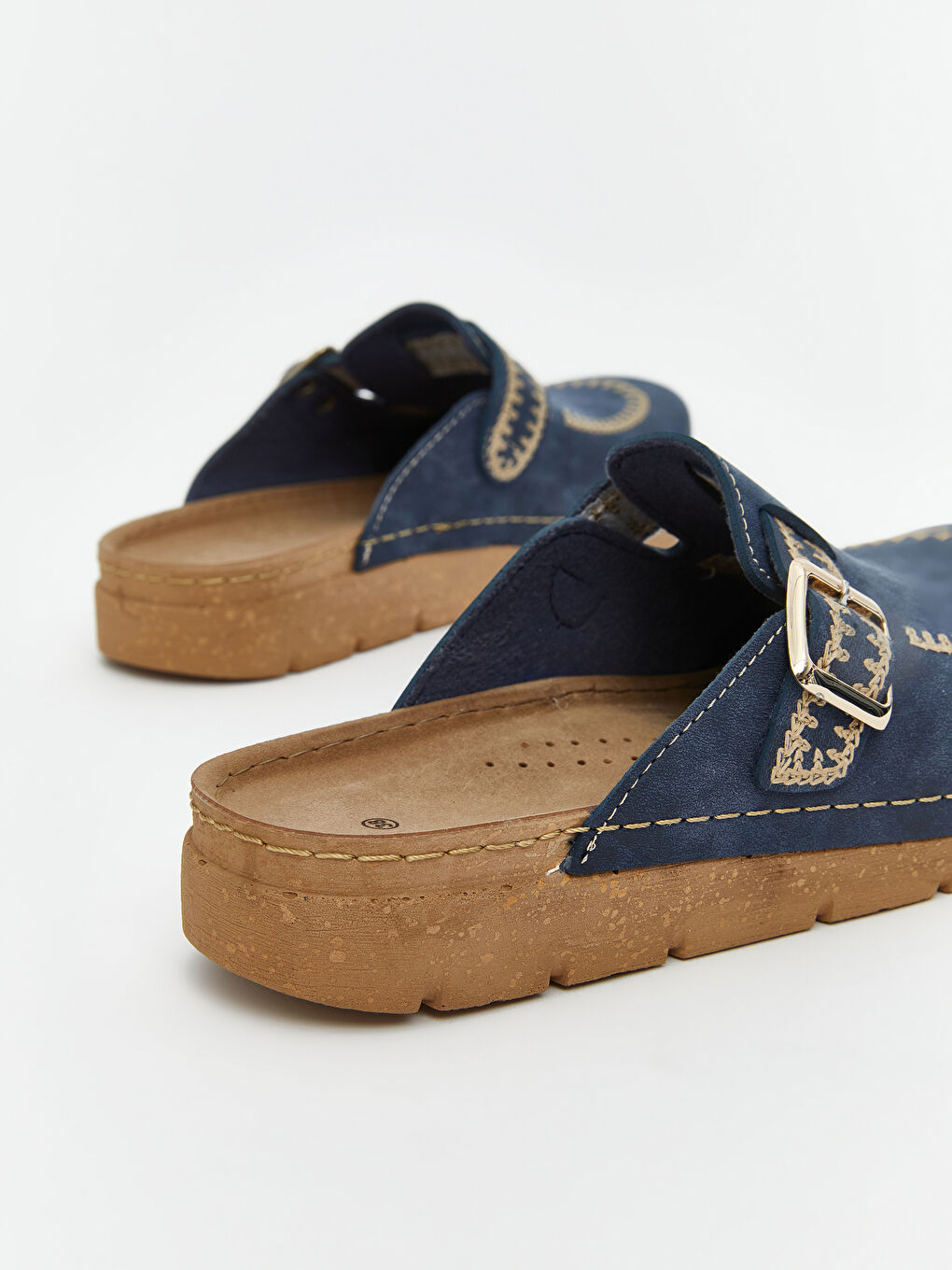 Lacivert Süet Görünümlü Kadın Ev Terliği-4