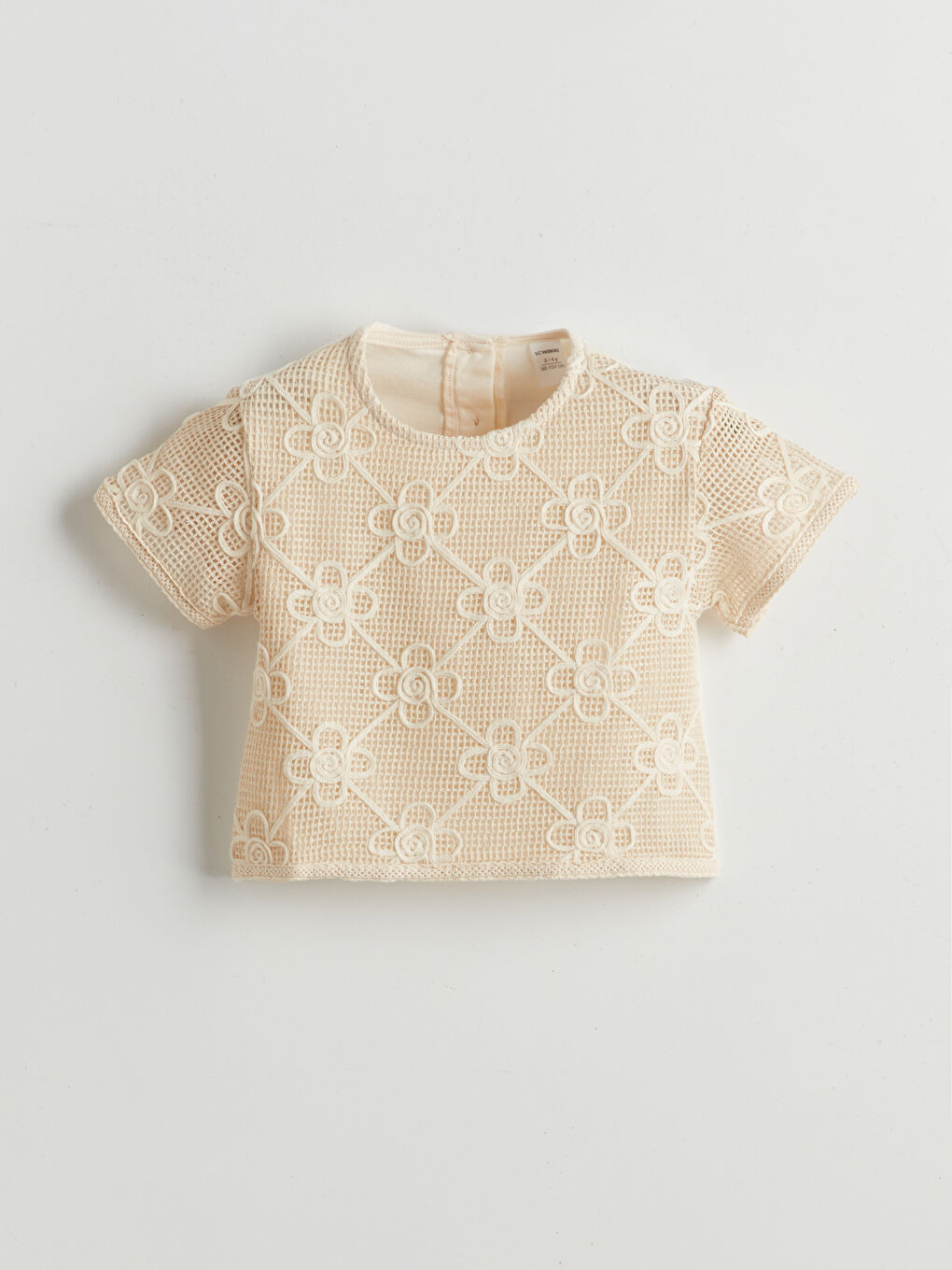 Crew Neck Embroidered Girl's T-Shirt -S5I958Z1-DEE