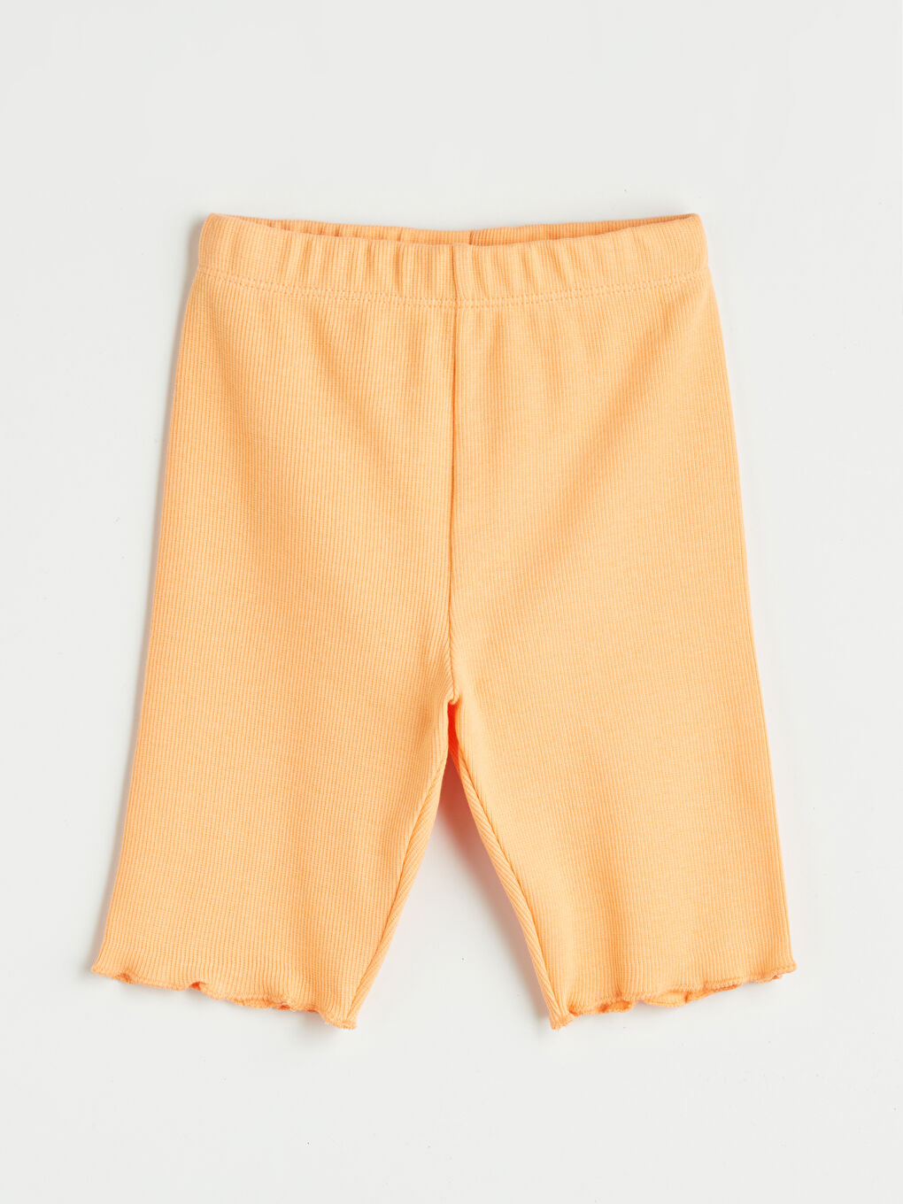 Turuncu Beli Lastikli Basic Kız Çocuk Tayt