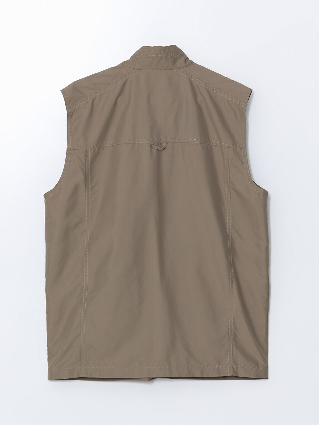 Bej Standart Kalıp Dik Yaka Erkek Avcı Yeleği-7