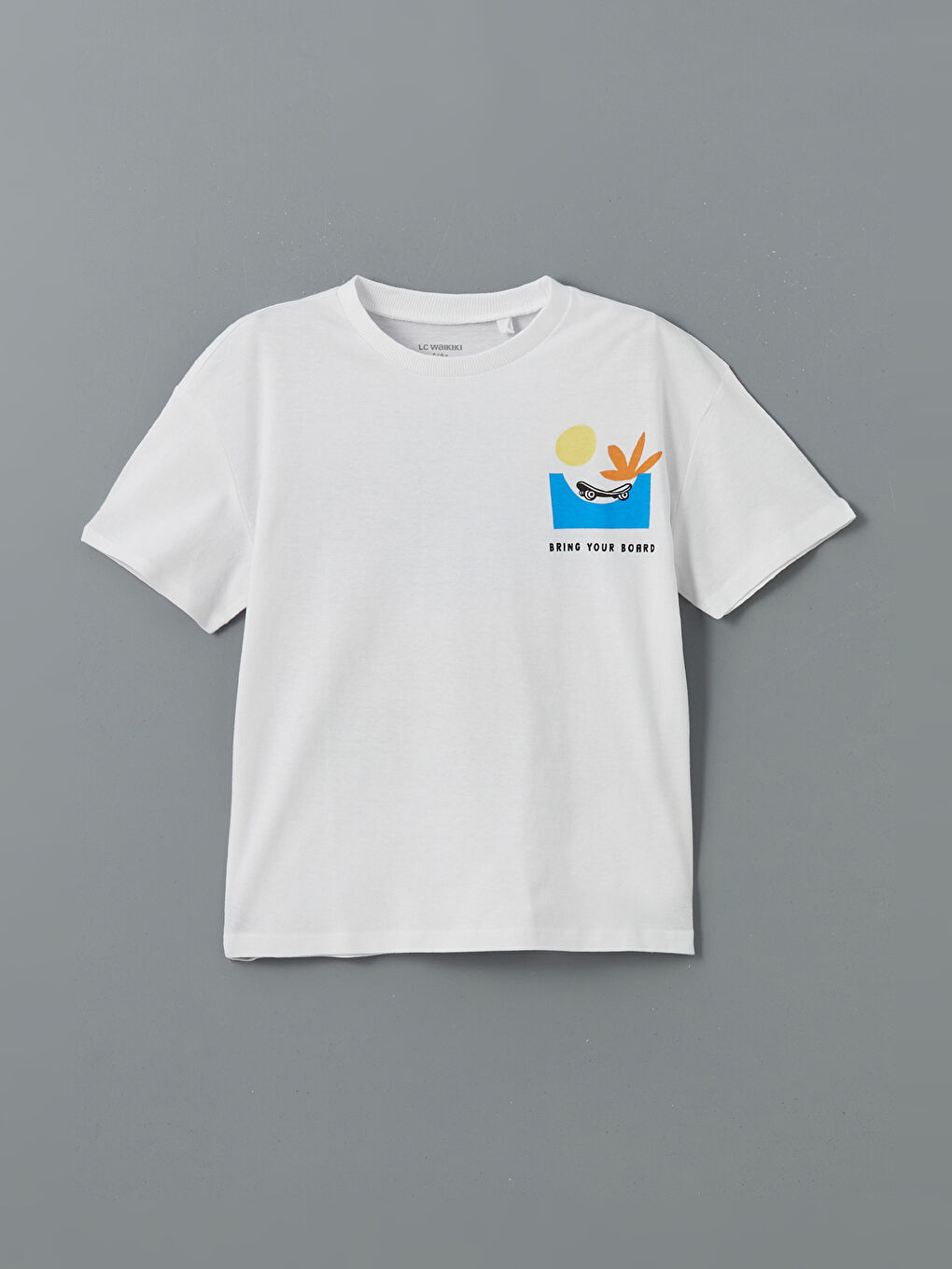 LCW Kids Тениска с кръгло деколте и принт за момчета -S5IA39Z1-Q6K