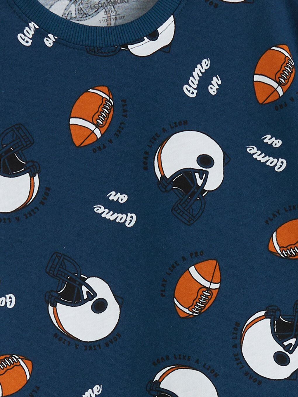 İndigo Bisiklet Yaka Baskılı Erkek Çocuk Tişört-1