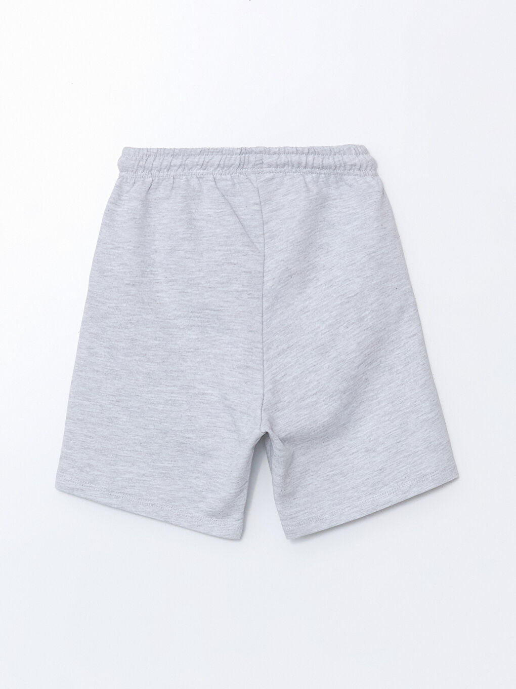 Gri Beli Lastikli Baskılı Erkek Çocuk Şort-1