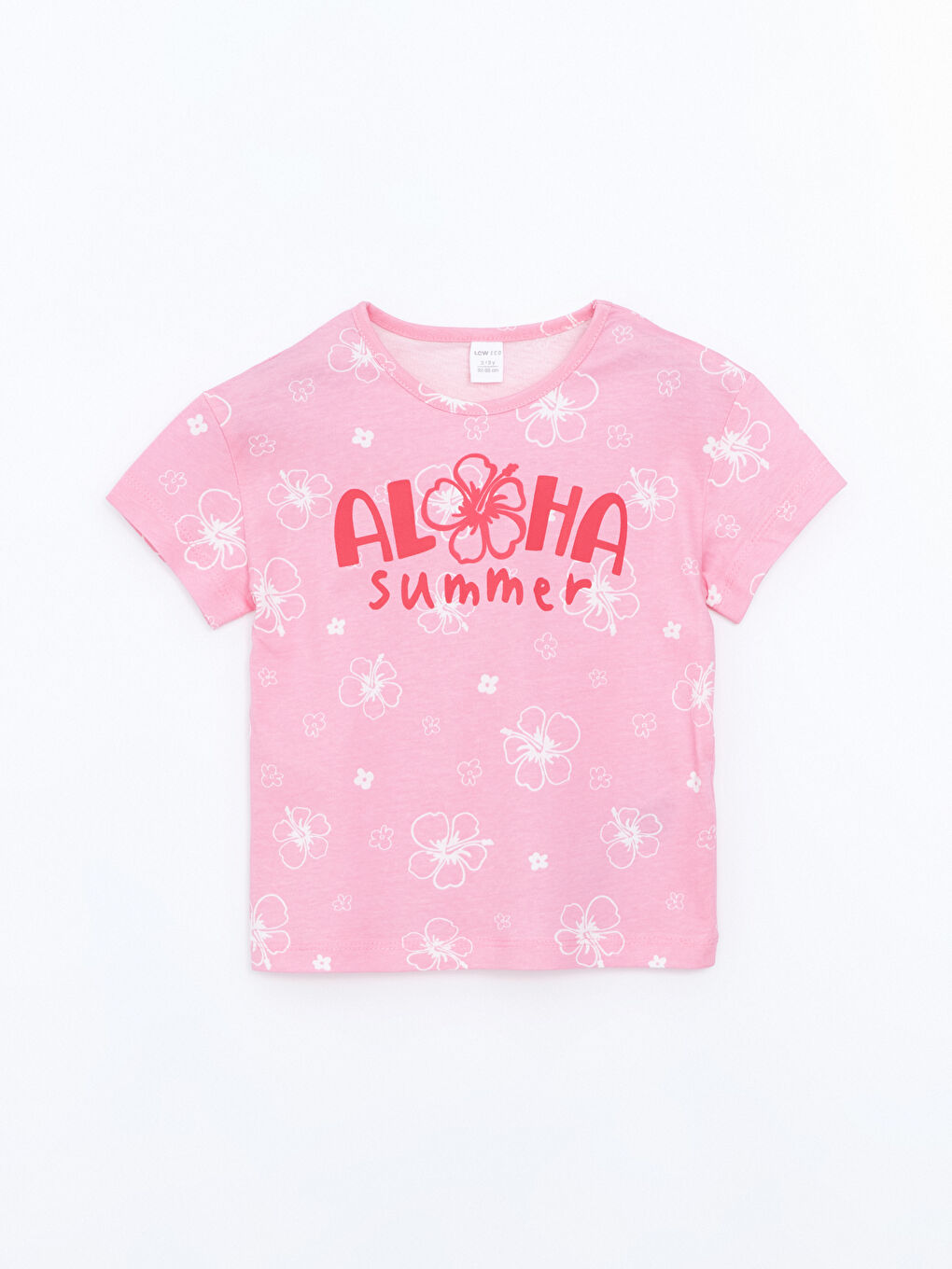 Crew Neck Printed Girls' T-Shirt And Shorts Set (2 Pieces) -S5IA90Z1-LT9