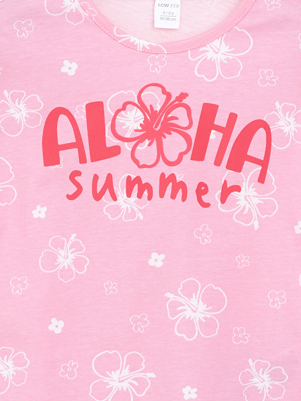 Crew Neck Printed Girls' T-Shirt And Shorts Set (2 Pieces) -S5IA90Z1-LT9