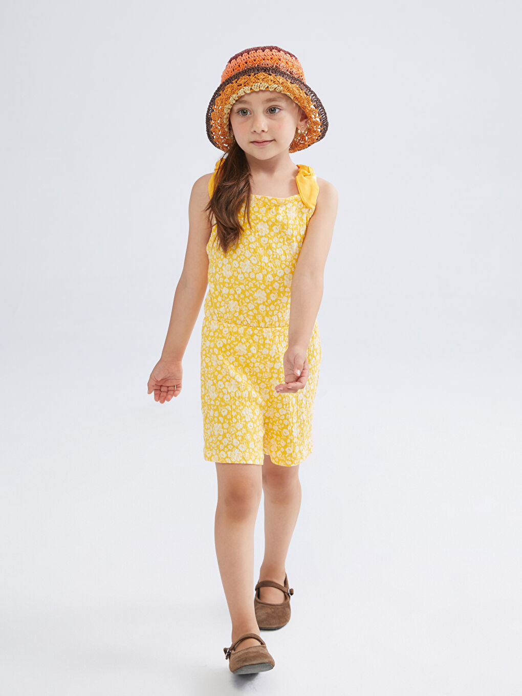 LCW Kids جەمپسوتی کچان بە یاخەی چوارگۆشە و گوڵدار -S5IB63Z1-LSR