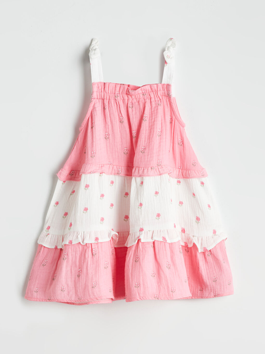 LC Waikiki Square Collar Girls' Muslin Dress -S5IB93Z1-F9C