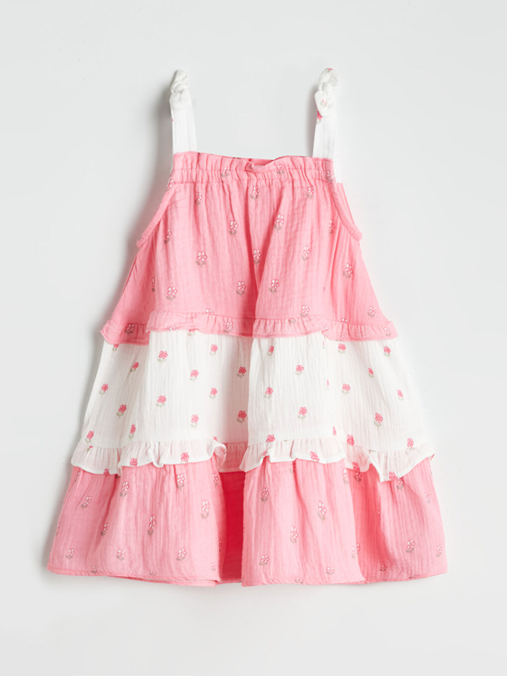 LC Waikiki Square Collar Girls' Muslin Dress -S5IB93Z1-F9C