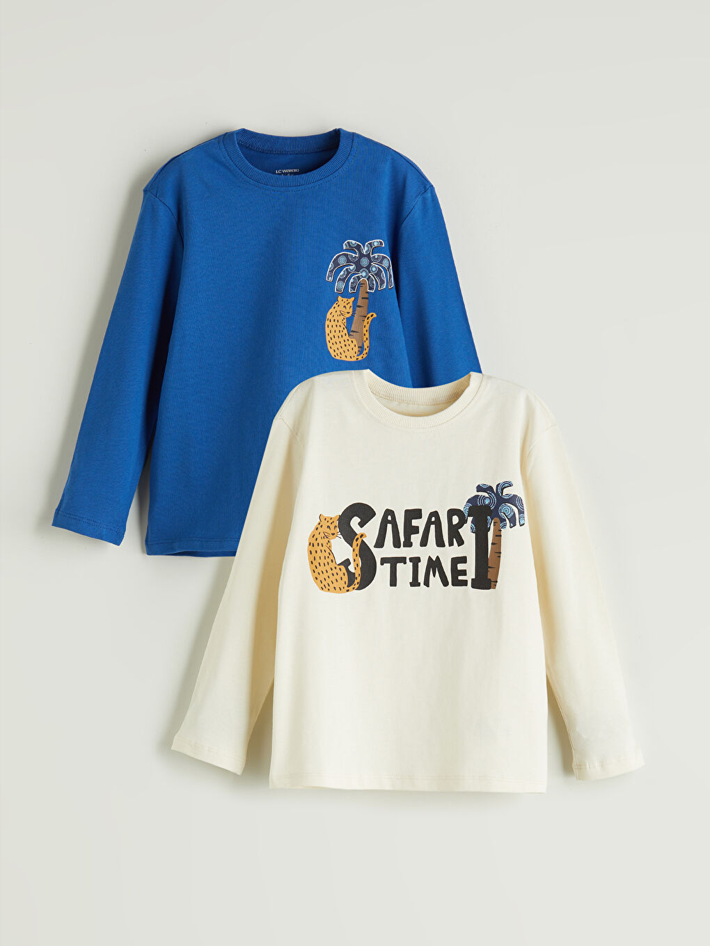 LCW baby Crew Neck Printed Boys' T-Shirt 2 Pack -S5ID16Z1-QVK