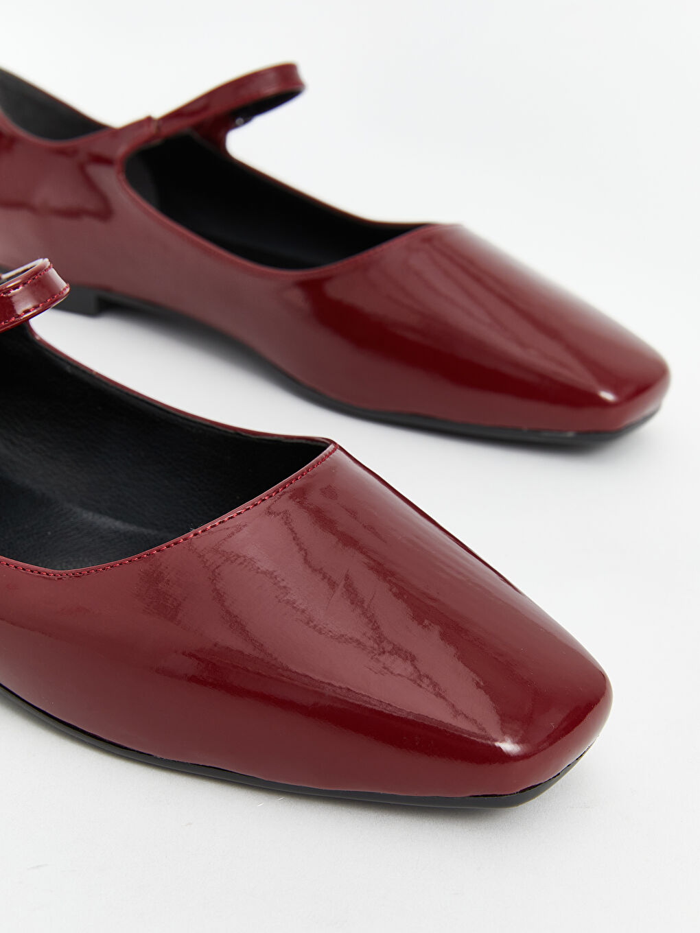 Bordo Kare Burun Kadın Babet-2