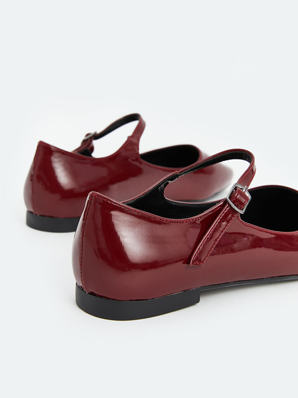 Bordo Kare Burun Kadın Babet-4