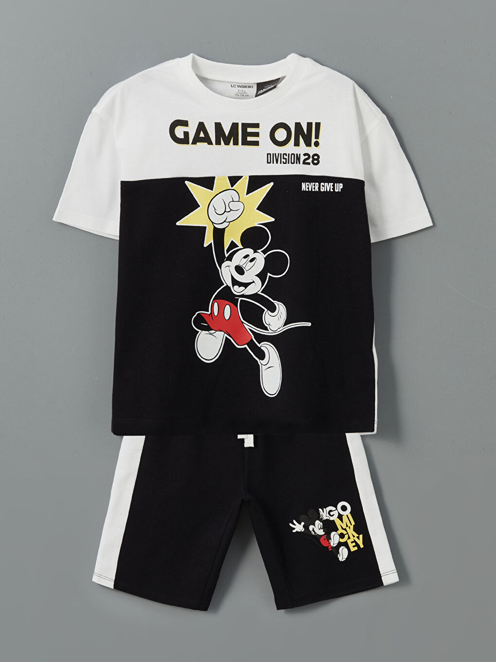 mickey mouse басылған ұлдарға арналған футболка мен шорты