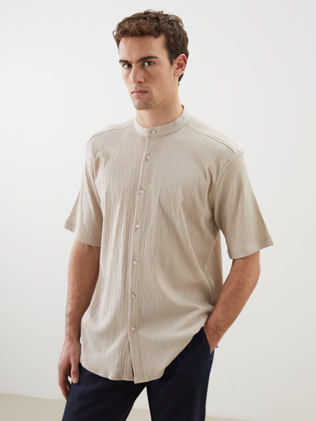 Regular Fit Short Sleeve Men's Shirt-1