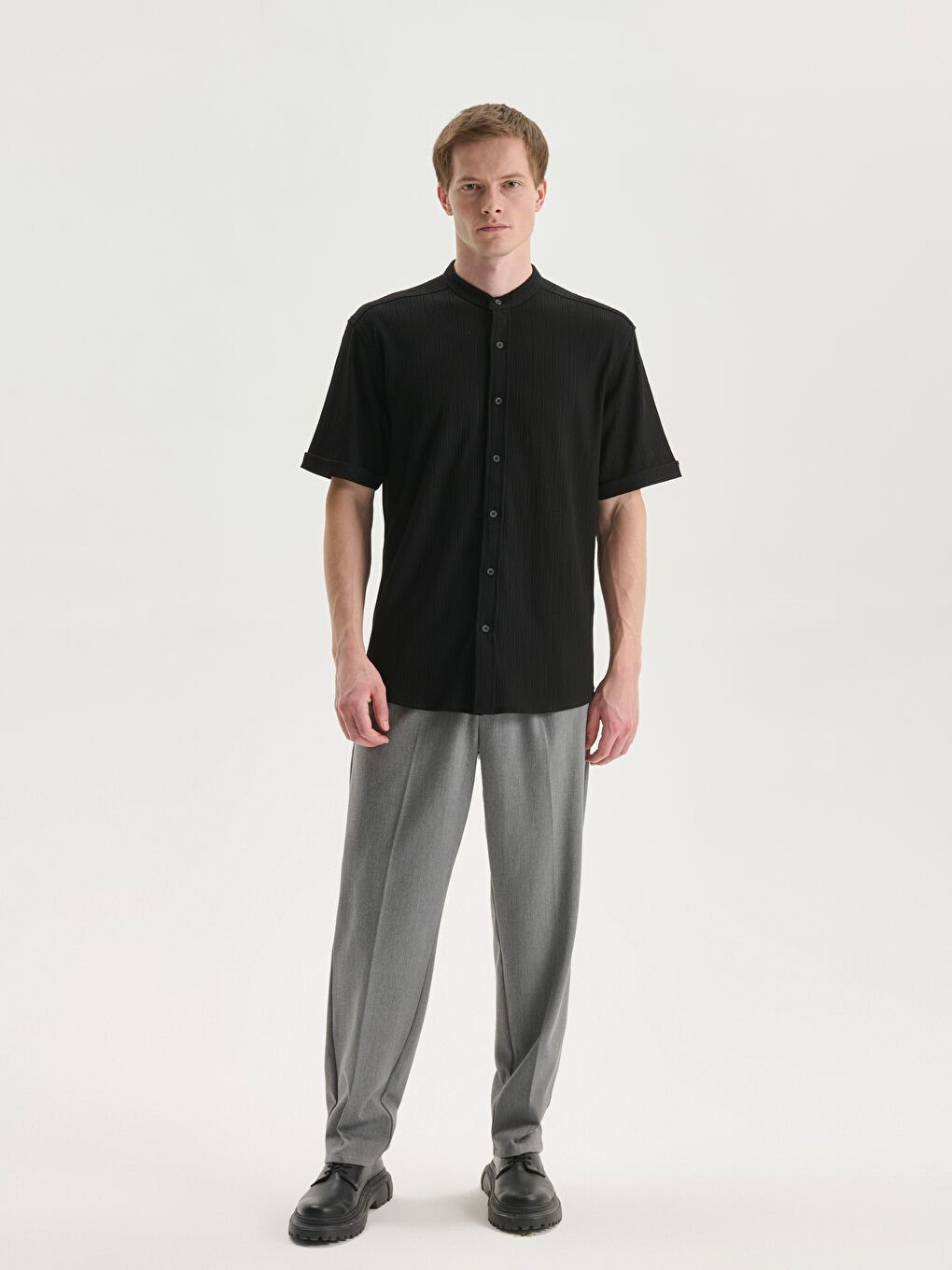 Regular Fit Short Sleeve Men's Shirt-2