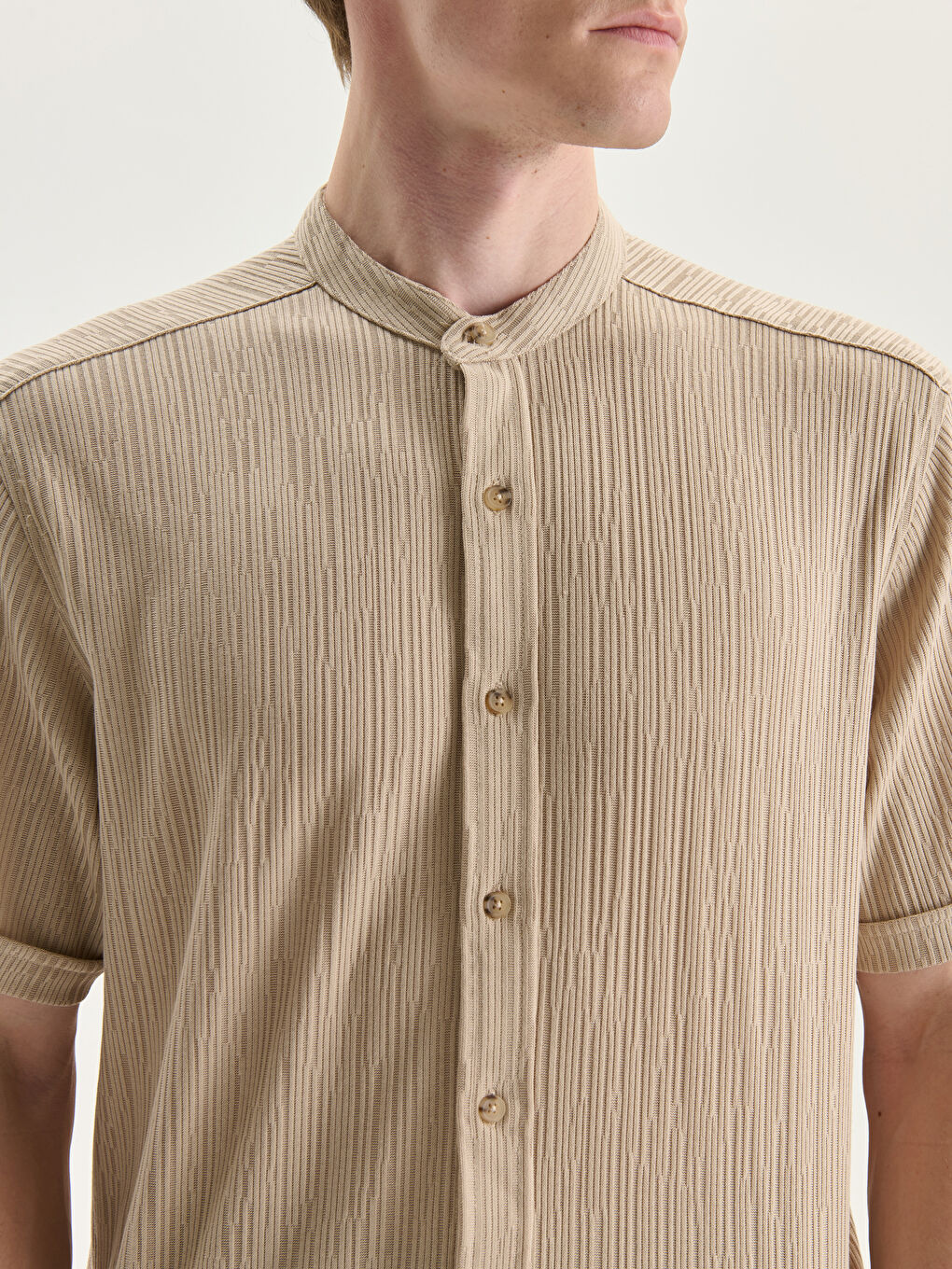 Regular Fit Short Sleeve Men's Shirt-4