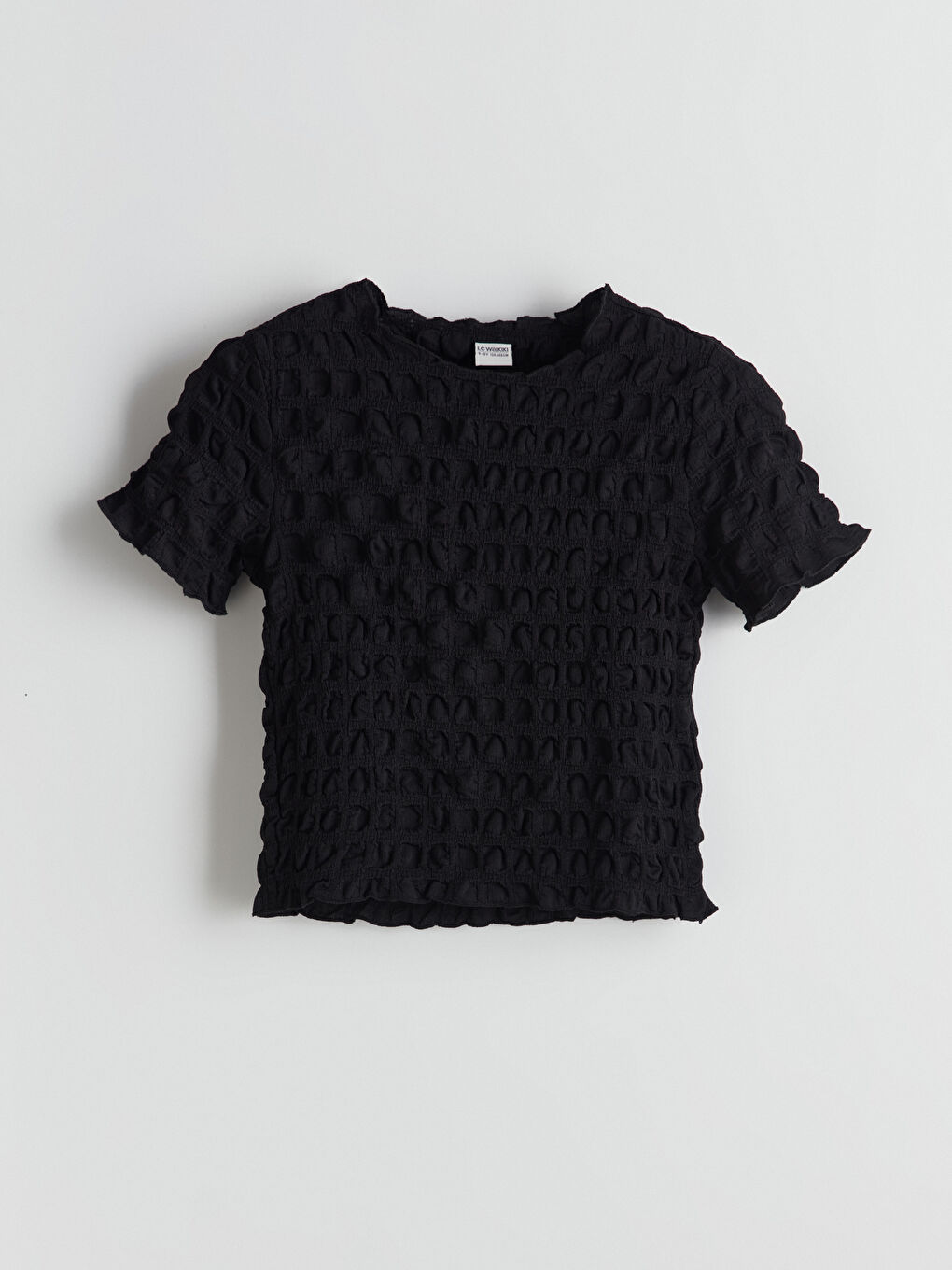 LCW Kids Crew Neck Girls' Crop T-Shirt -S5ID67Z4-CVL