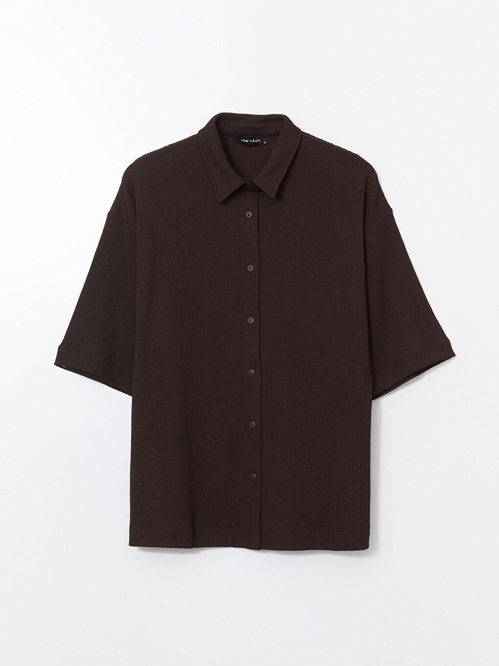 Textured Oversize Women's Shirt-4