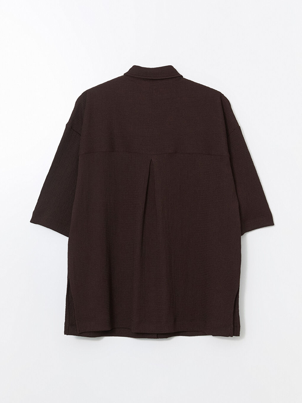 Textured Oversize Women's Shirt-5