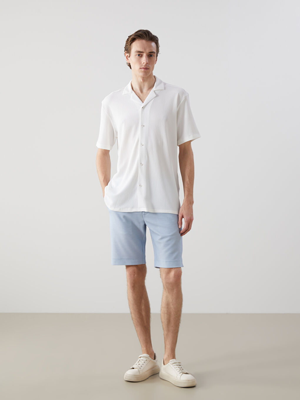 Regular Fit Short Sleeve Men's Shirt-1