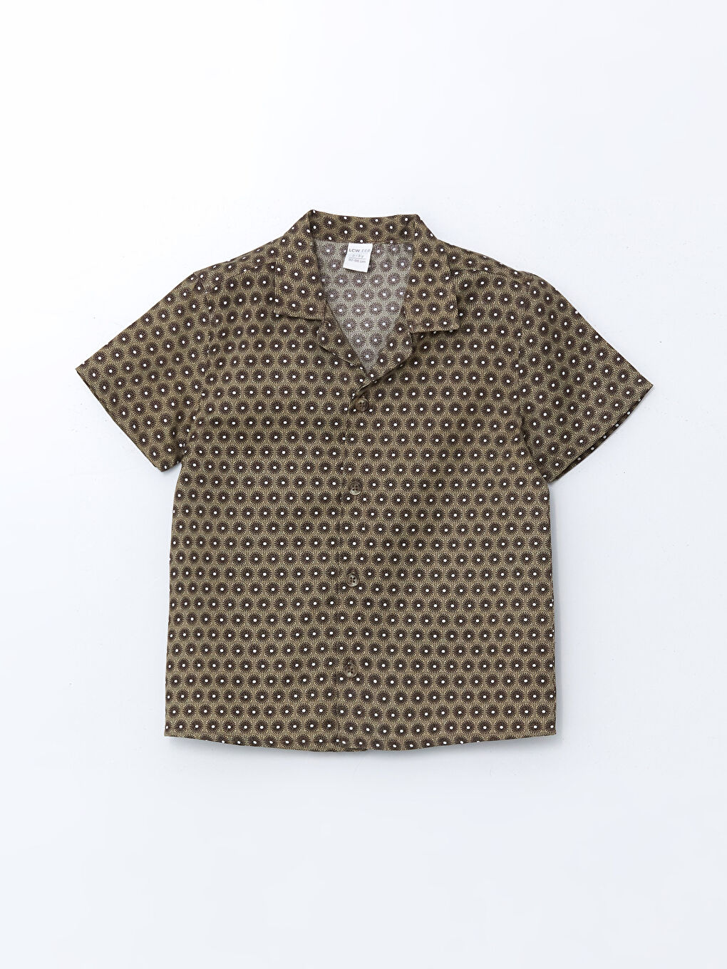 Siyah Resort Yaka Desenli Erkek Çocuk Gömlek