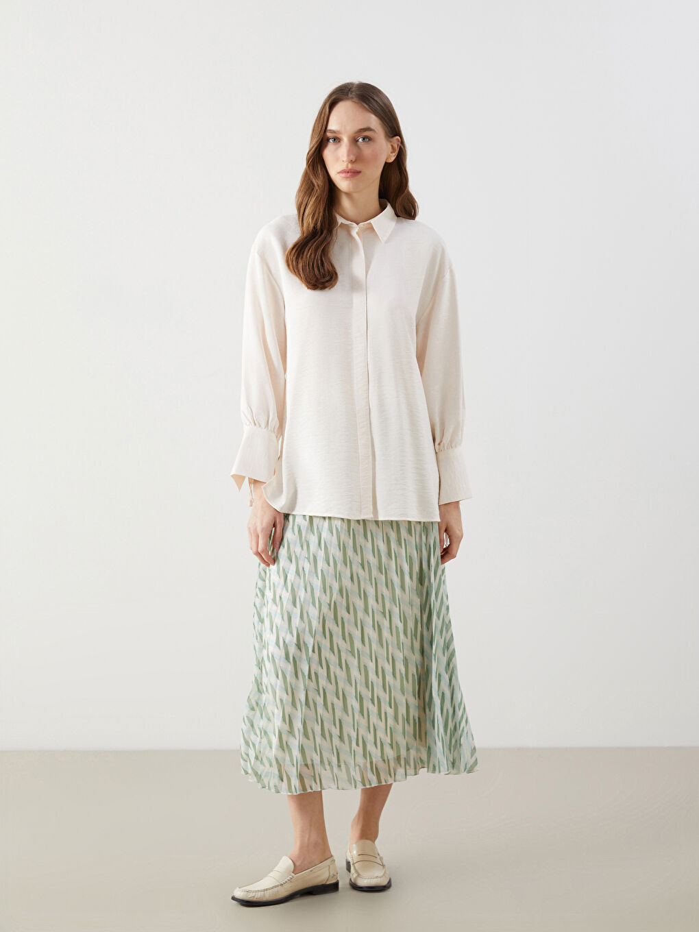 LCW Modest Oversize Women's Shirt Tunic -S5IE05Z8-EEW
