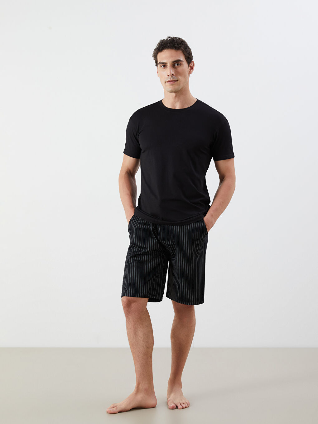 LC WAIKIKI Crew Neck Short Sleeve Men's Pyjama Top -W50107Z8-CVL