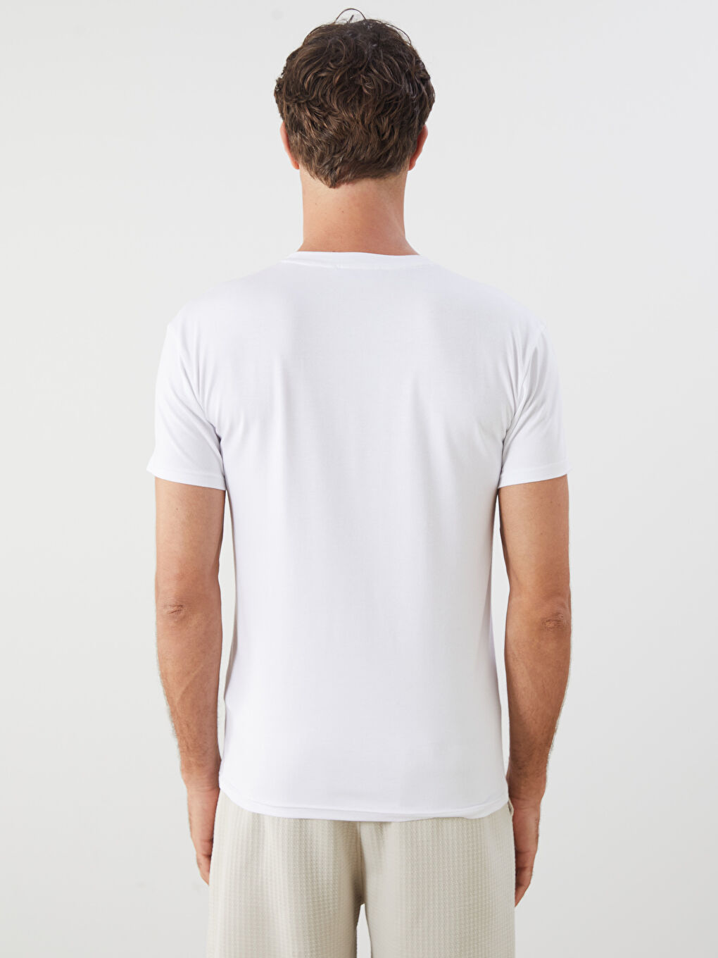 Crew Neck Short Sleeve Men's Pyjama Top-3