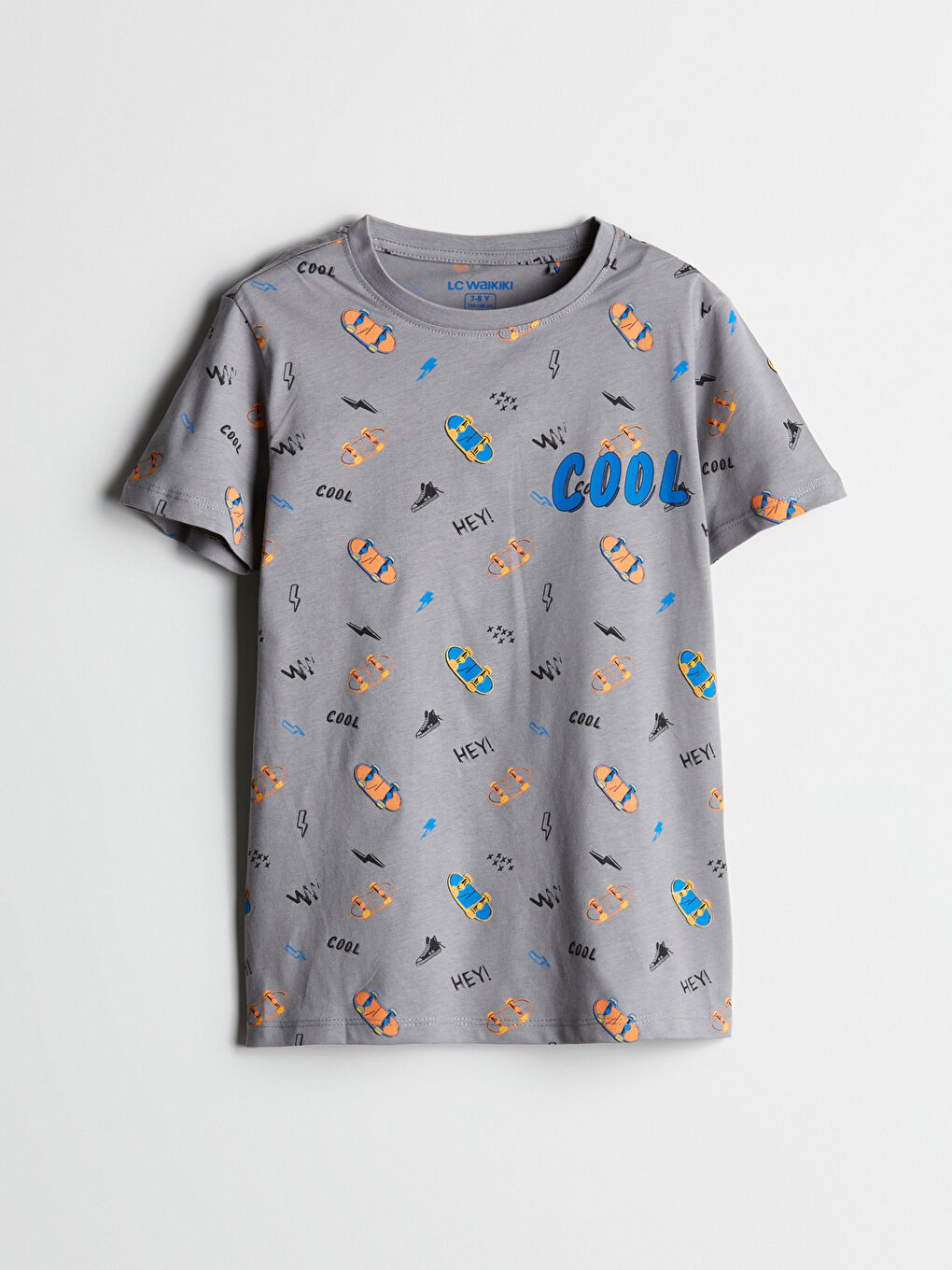 Crew Neck Boy's Pajama Set with Shorts -S5IE42Z4-LRW