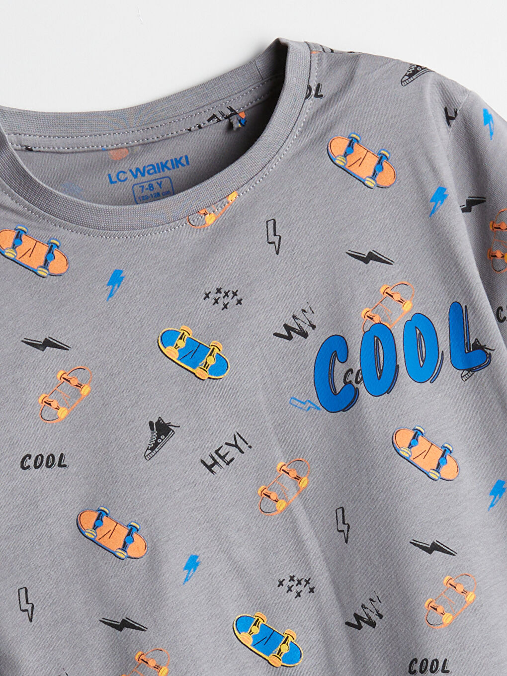 Crew Neck Boy's Pajama Set with Shorts -S5IE42Z4-LRW