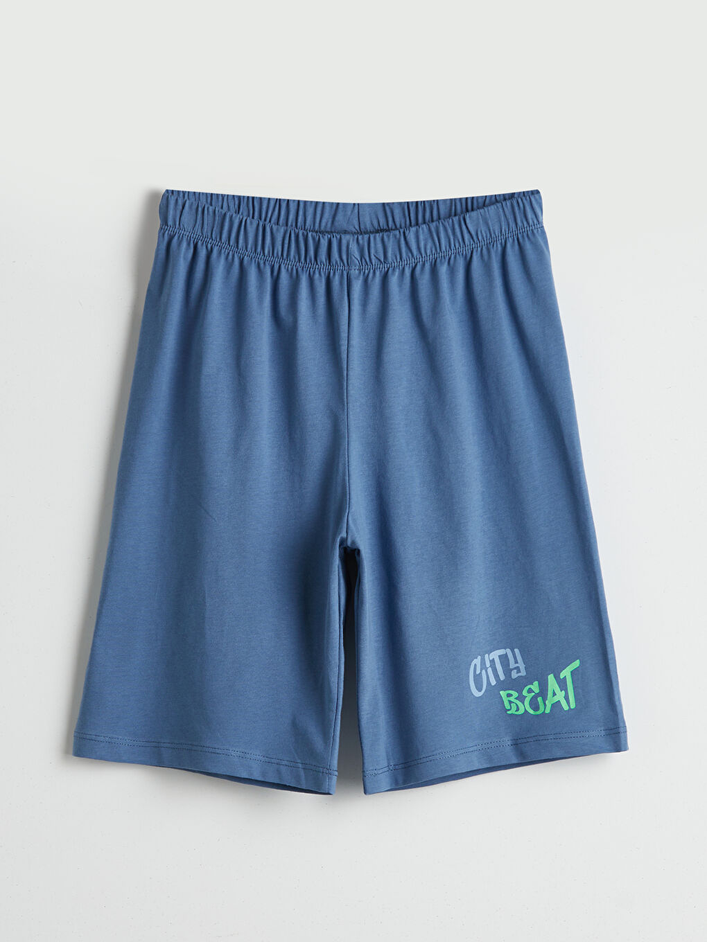 Mavi Beli Lastikli Erkek Çocuk Pijama Şort