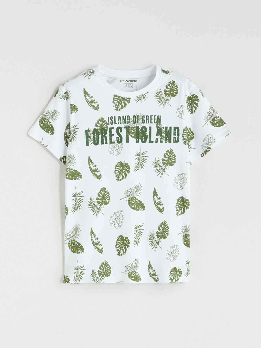 Beyaz Bisiklet Yaka Erkek Çocuk Pijama Üst