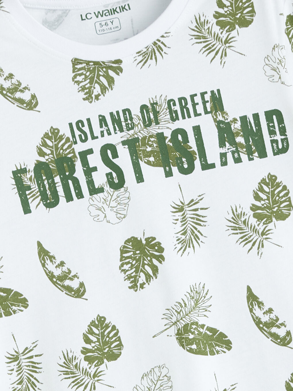 Beyaz Bisiklet Yaka Erkek Çocuk Pijama Üst-2