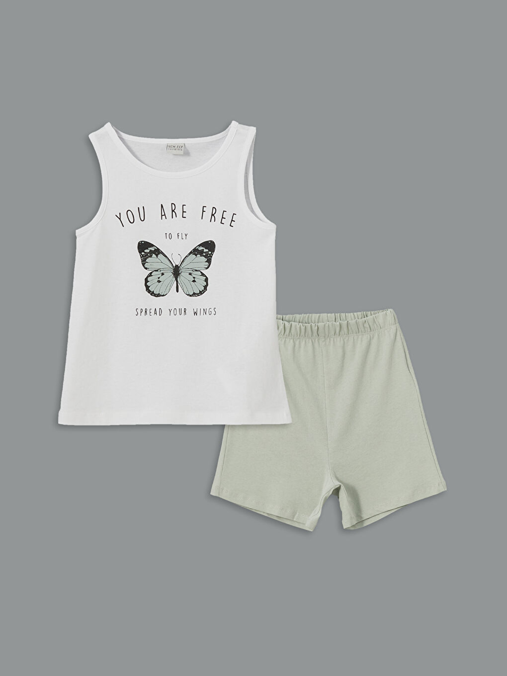 Crew Neck Girls Athlete and Shorts -S5IF02Z4-YX1