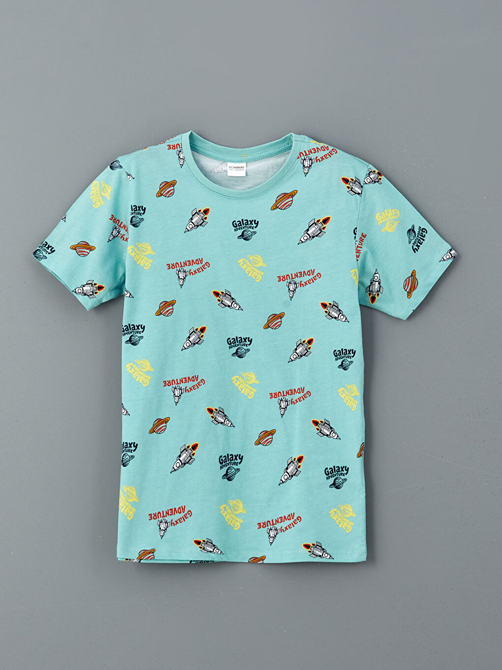 Yeşil Bisiklet Yaka Erkek Çocuk Pijama Üst