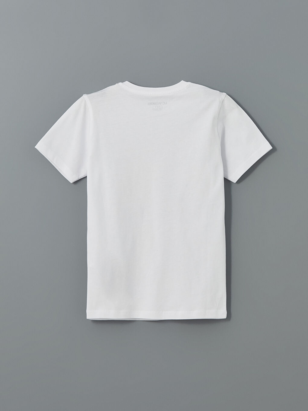 Beyaz Bisiklet Yaka Erkek Çocuk Pijama Üst-1