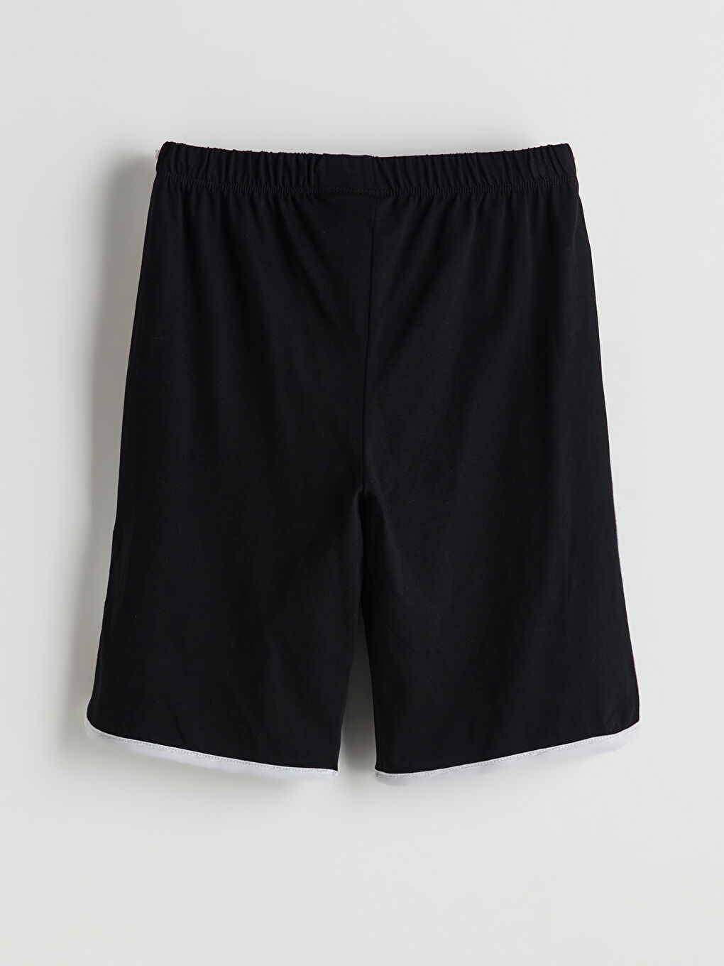 Siyah Beli Lastikli Erkek Çocuk Pijama Şort-1