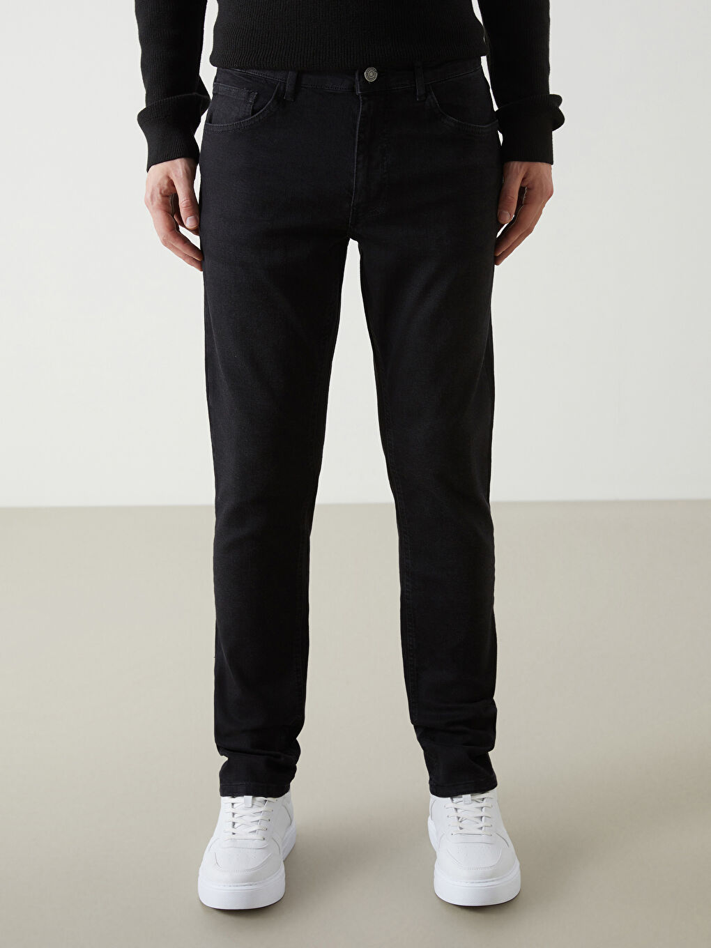 Siyah 750 Slim Fit Erkek Jean Pantolon-1