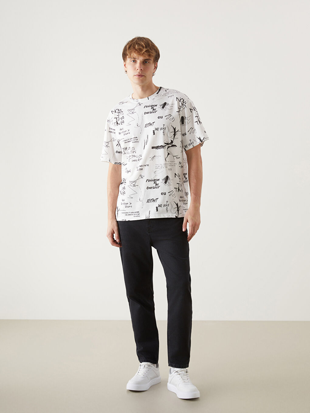 Siyah 710 Loose Fit Erkek Jean Pantolon