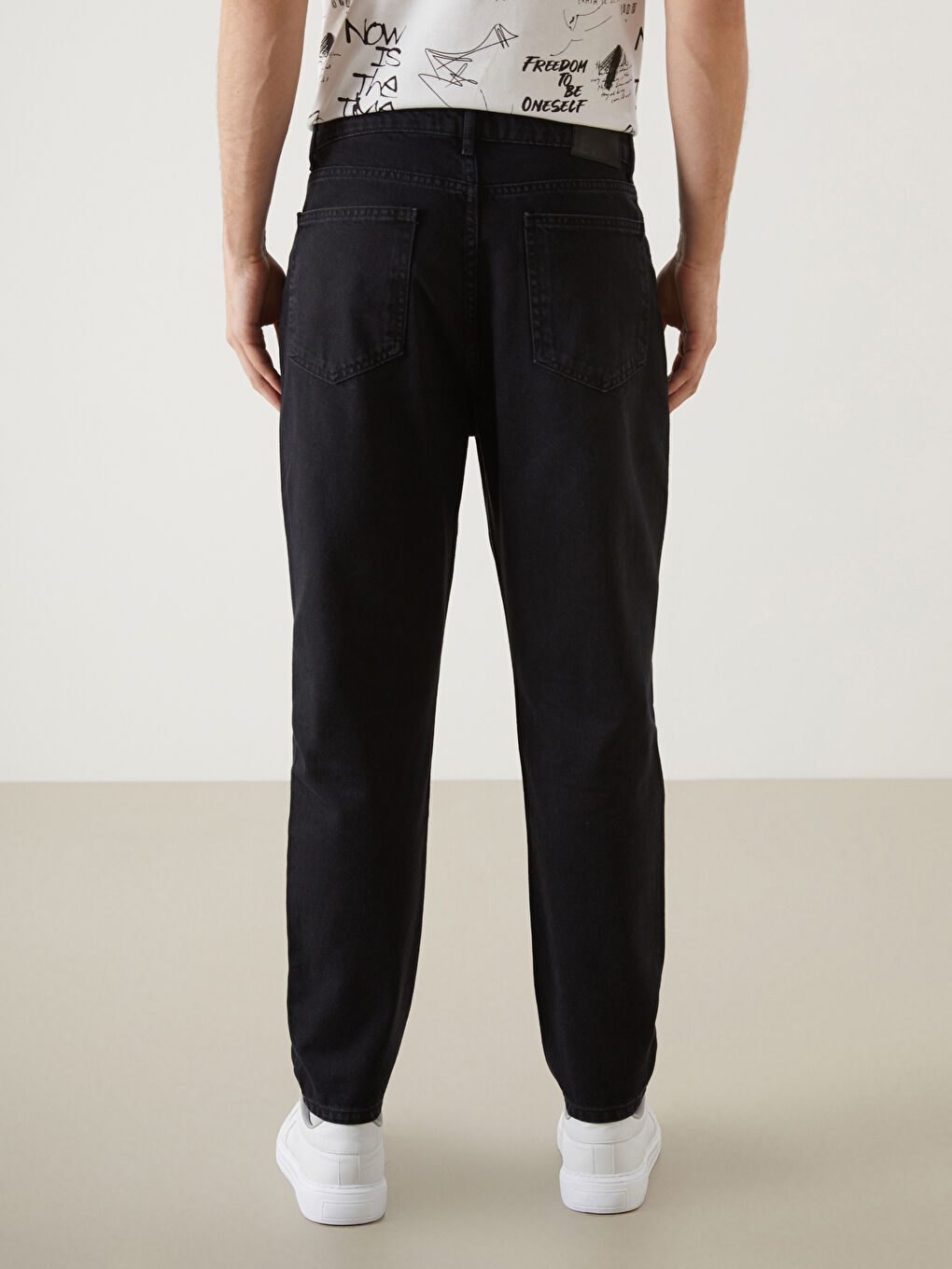 Siyah 710 Loose Fit Erkek Jean Pantolon-1