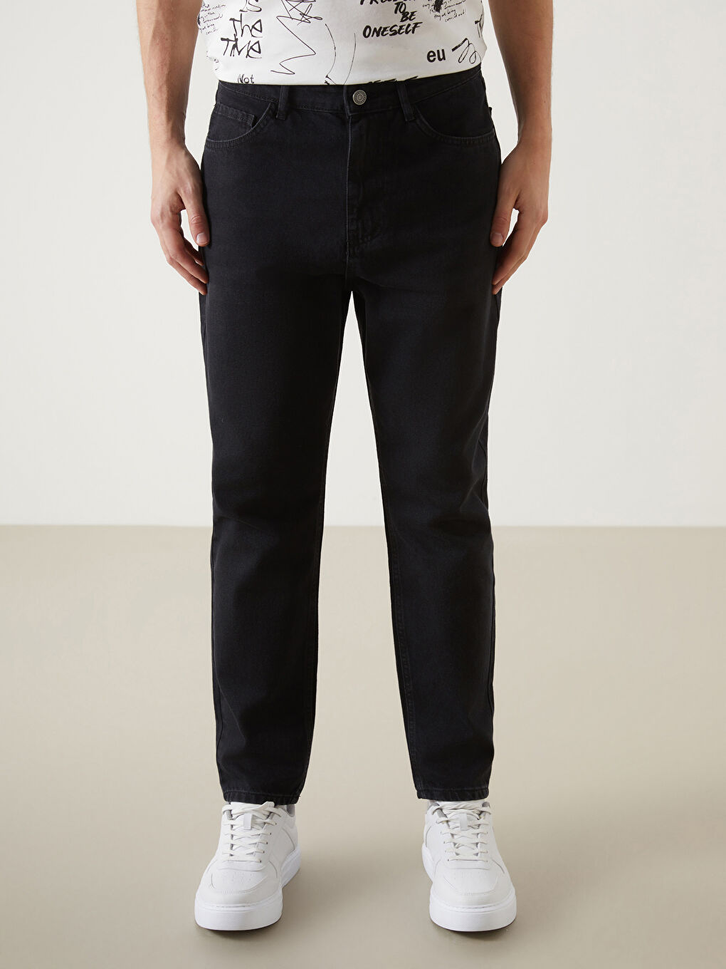 Siyah 710 Loose Fit Erkek Jean Pantolon-3