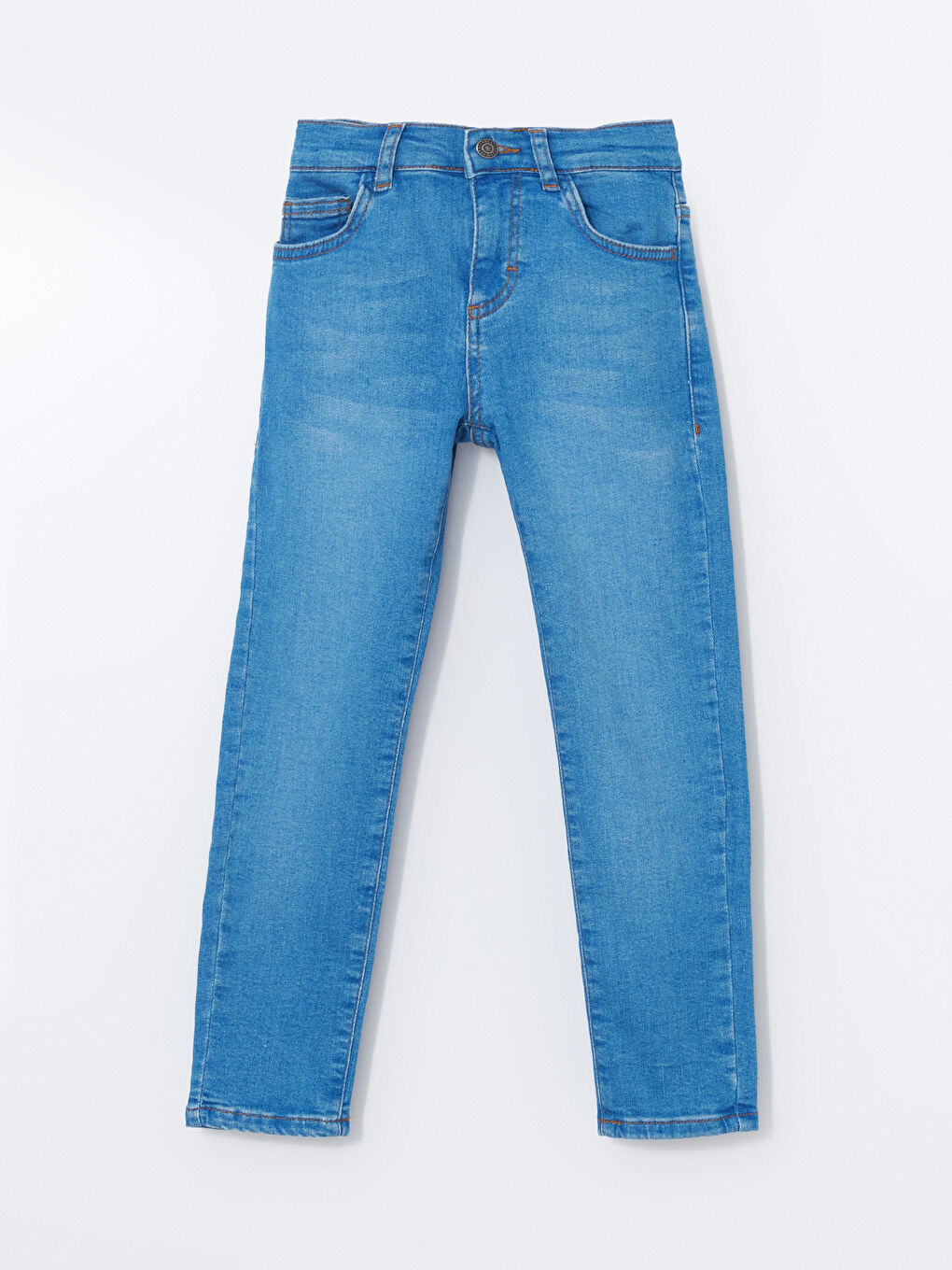 İndigo Beli Ayarlanabilir Lastikli Erkek Çocuk Jean Pantolon