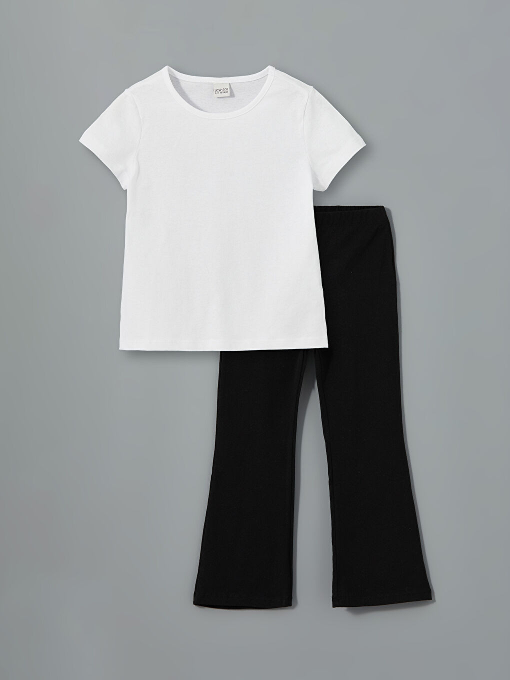 Crew Neck Girls' T-Shirt and Tights -S5IG16Z4-FFB